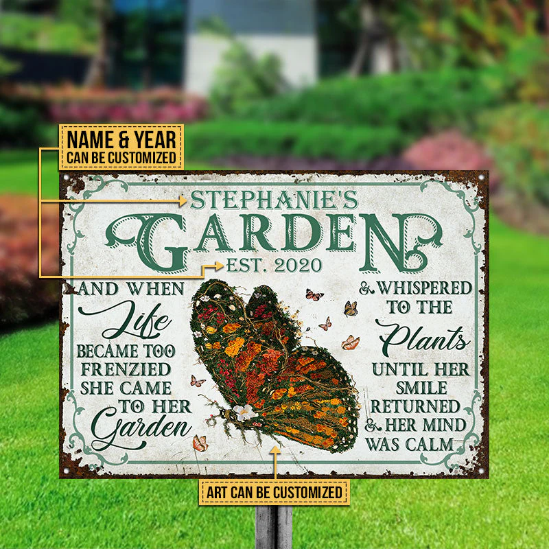 Garden Floral Art And When Life Custom Classic Metal Signs - Image 3