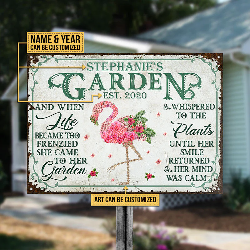 Garden Floral Art And When Life Custom Classic Metal Signs - Image 4