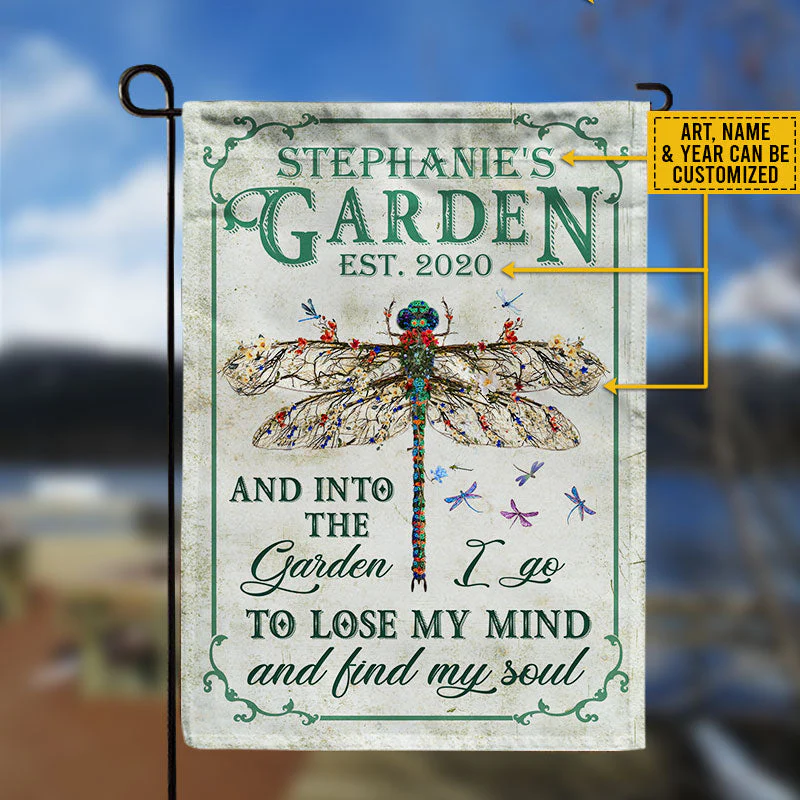 Garden Floral Art Find My Soul Custom Flag - Image 3