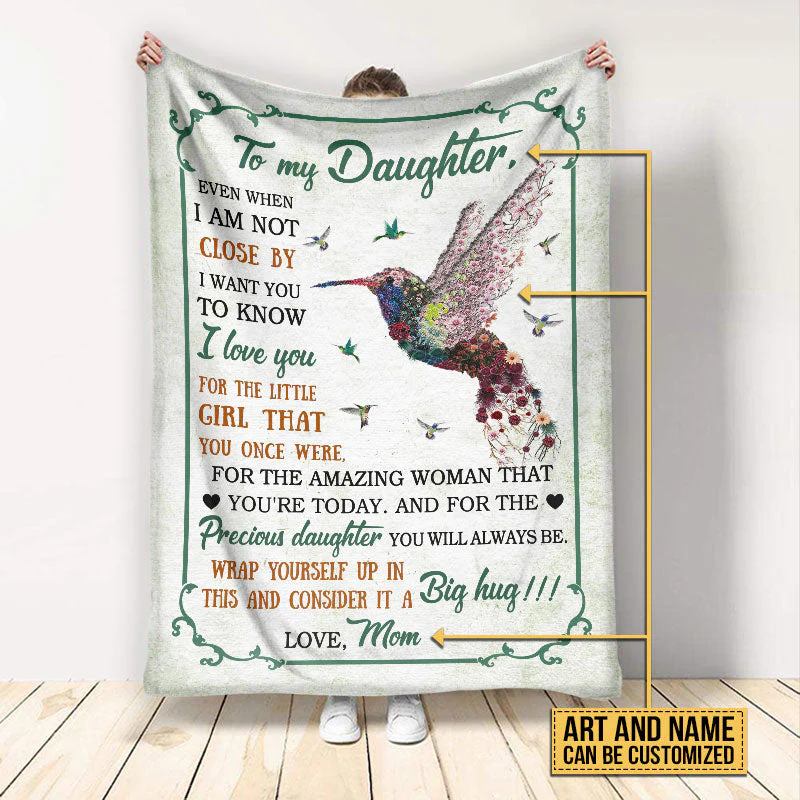 Garden Gift For Daughter Granddaughter Niece Floral Art Even When Custom Blanket - Image 2