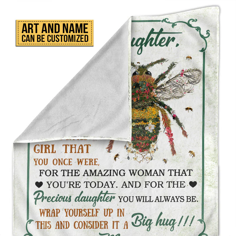 Garden Gift For Daughter Granddaughter Niece Floral Art Even When Custom Blanket - Image 3