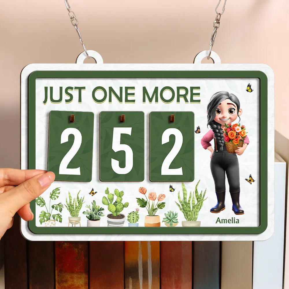 Garden Sign Tracker Just One More - Personalized Hanging Tracker Sign - Image 3