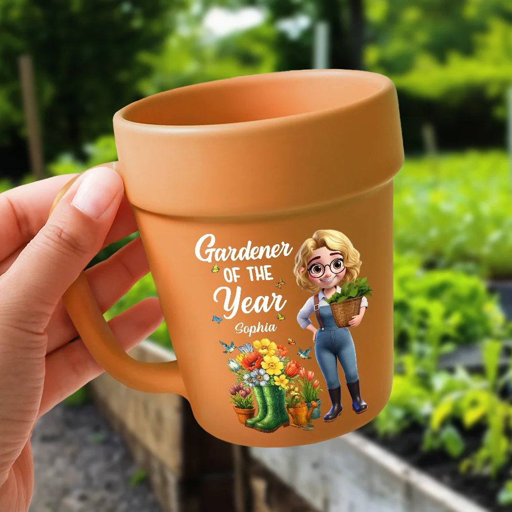 Gardener Of The Year - Personalized Plant Pot Ceramic Mug - Image 5