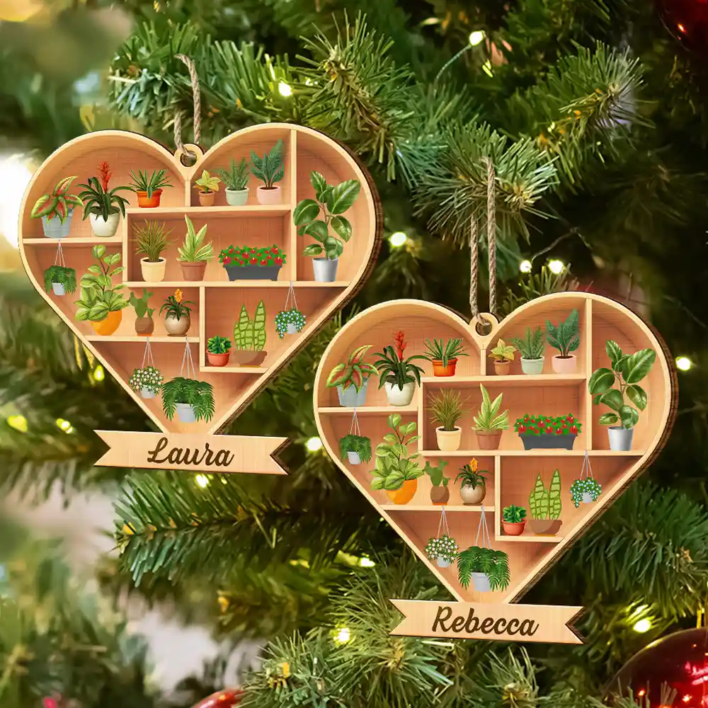 Gardener Plant Lover - Personalized Custom Shaped Wooden Ornament - Image 6