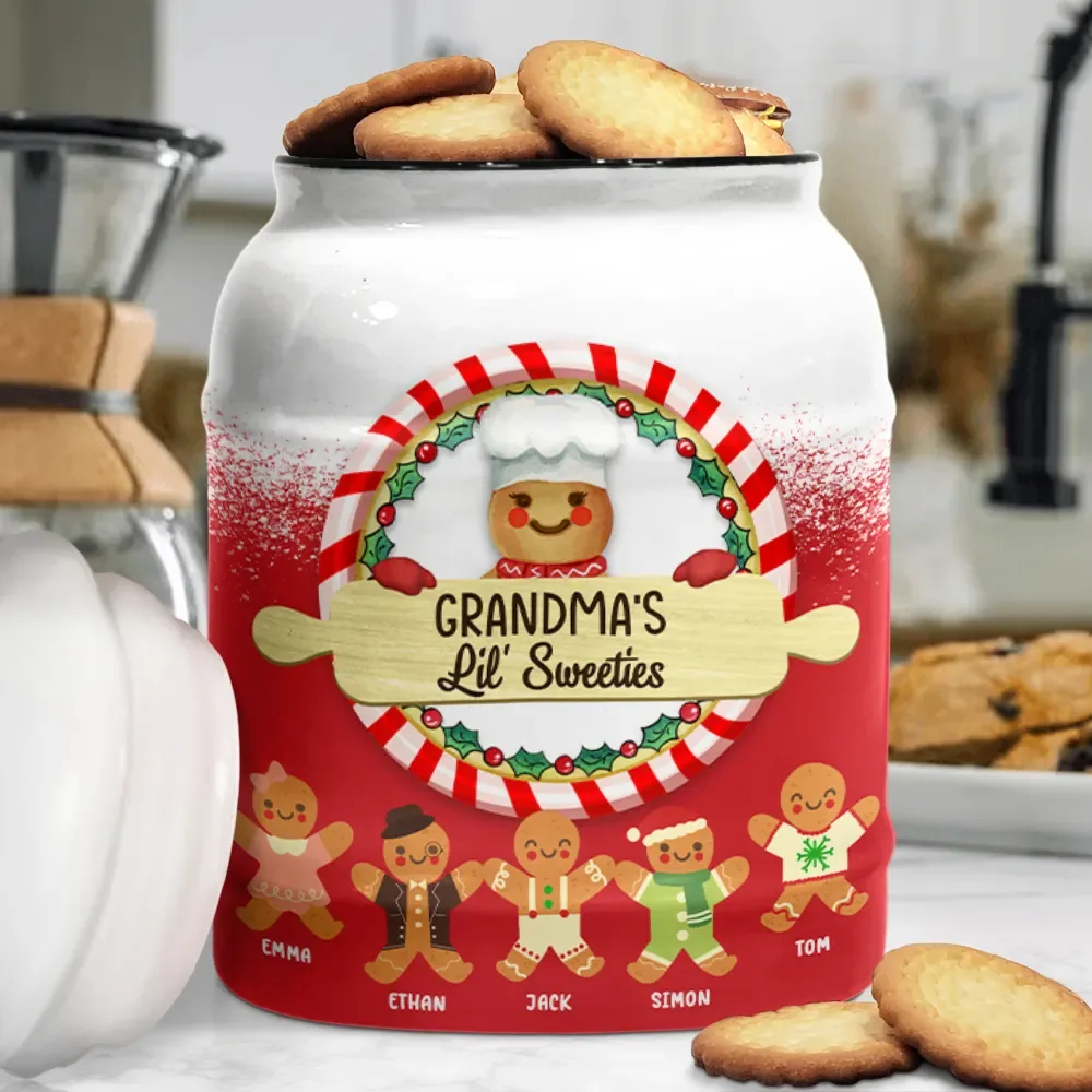 Gingerbread Grandma Lil Sweeties - Personalized Cookie Jar - Image 3