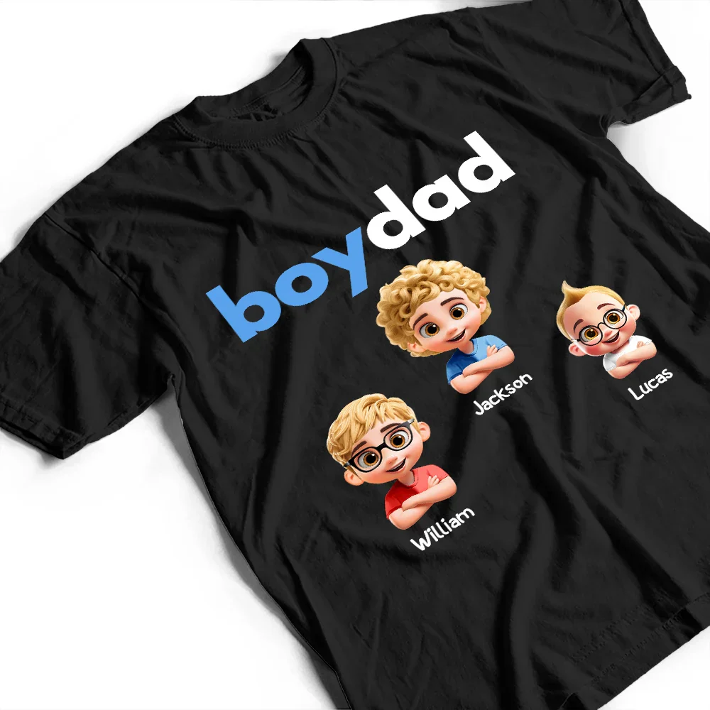 Girl Dad - Personalized T Shirt - Image 3