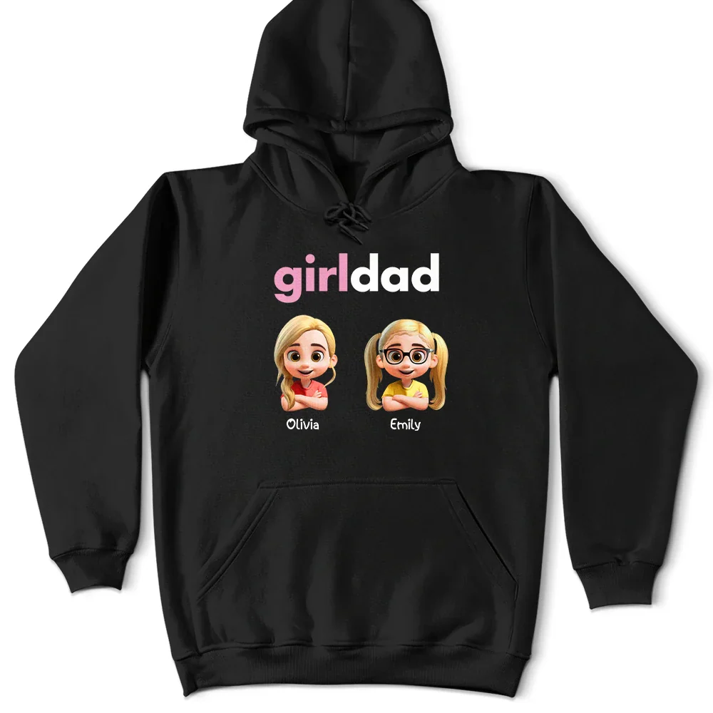 Girl Dad - Personalized T Shirt - Image 4