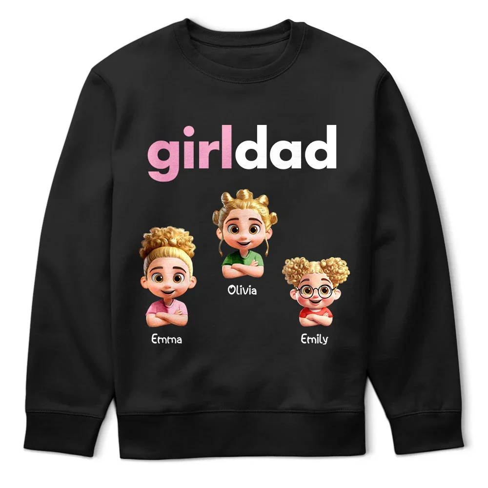 Girl Dad - Personalized T Shirt - Image 5