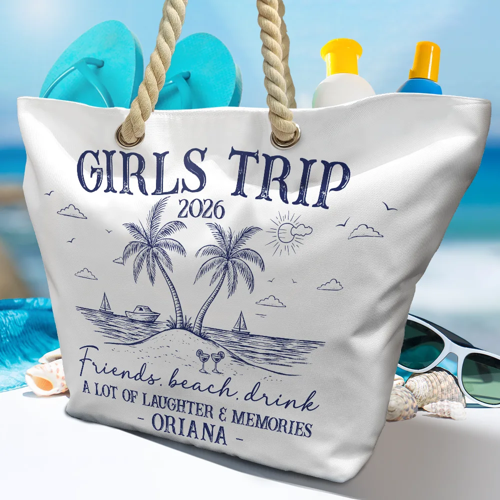Girls Trip A Lot Of Laughter & Memories - Personalized Beach Bag - Image 5