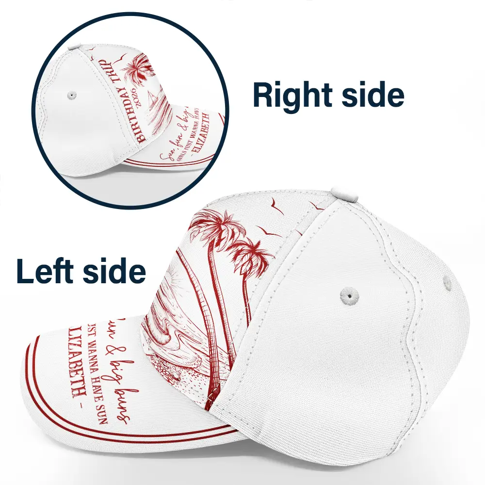 Girls Trip A Lot Of Laughter & Memories - Personalized Classic Cap - Image 3