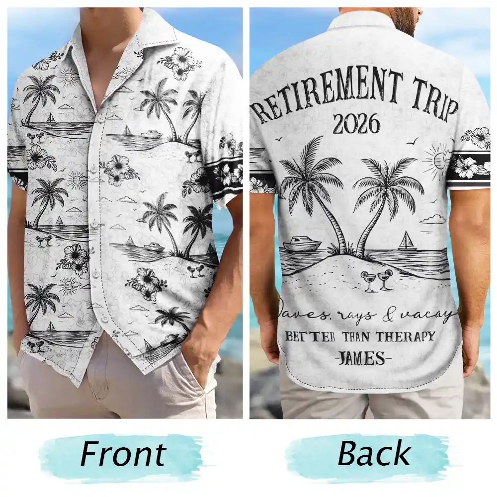 Girls Trip A Lot Of Laughter & Memories - Personalized Hawaiian Shirt - Image 5