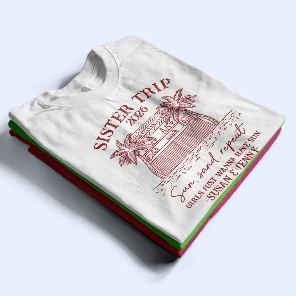 Girls Trip A Lot Of Laughter & Memories - Personalized T Shirt - Image 2