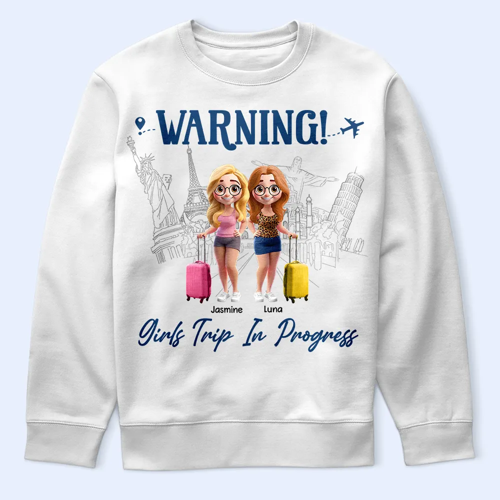 Girls Trip Cheaper Than Therapy 3D Effect - Personalized T Shirt - Image 5
