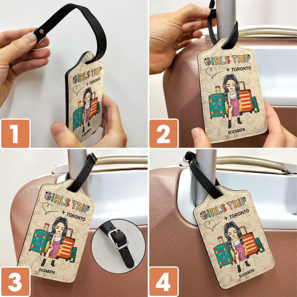 Girls Trip Destination - Personalized Luggage Tag - Image 6