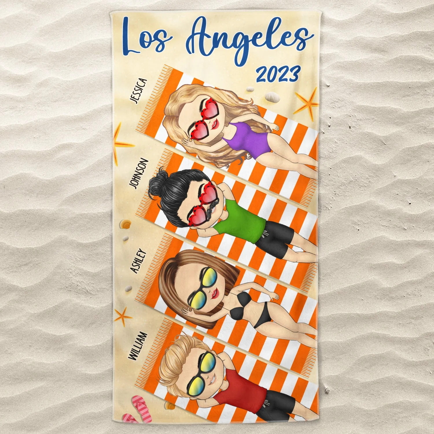 Girls Trip - Gift For Besties - Personalized Beach Towel - Image 3