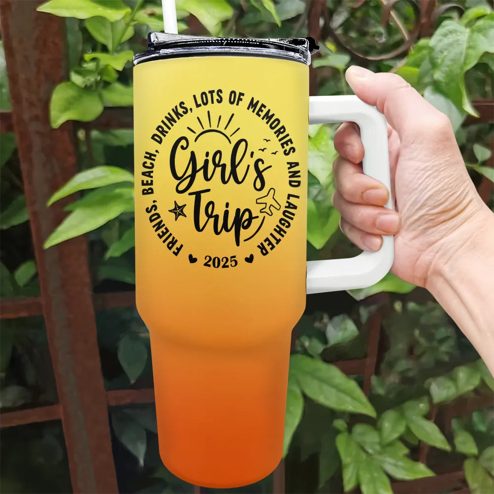 Girls Trip Lot Of Memories - Personalized 40oz Tumbler With Straw - Image 2