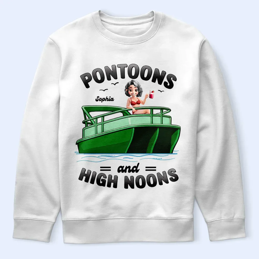Girls Trip Pontoon & High Noons - Personalized T Shirt - Image 5