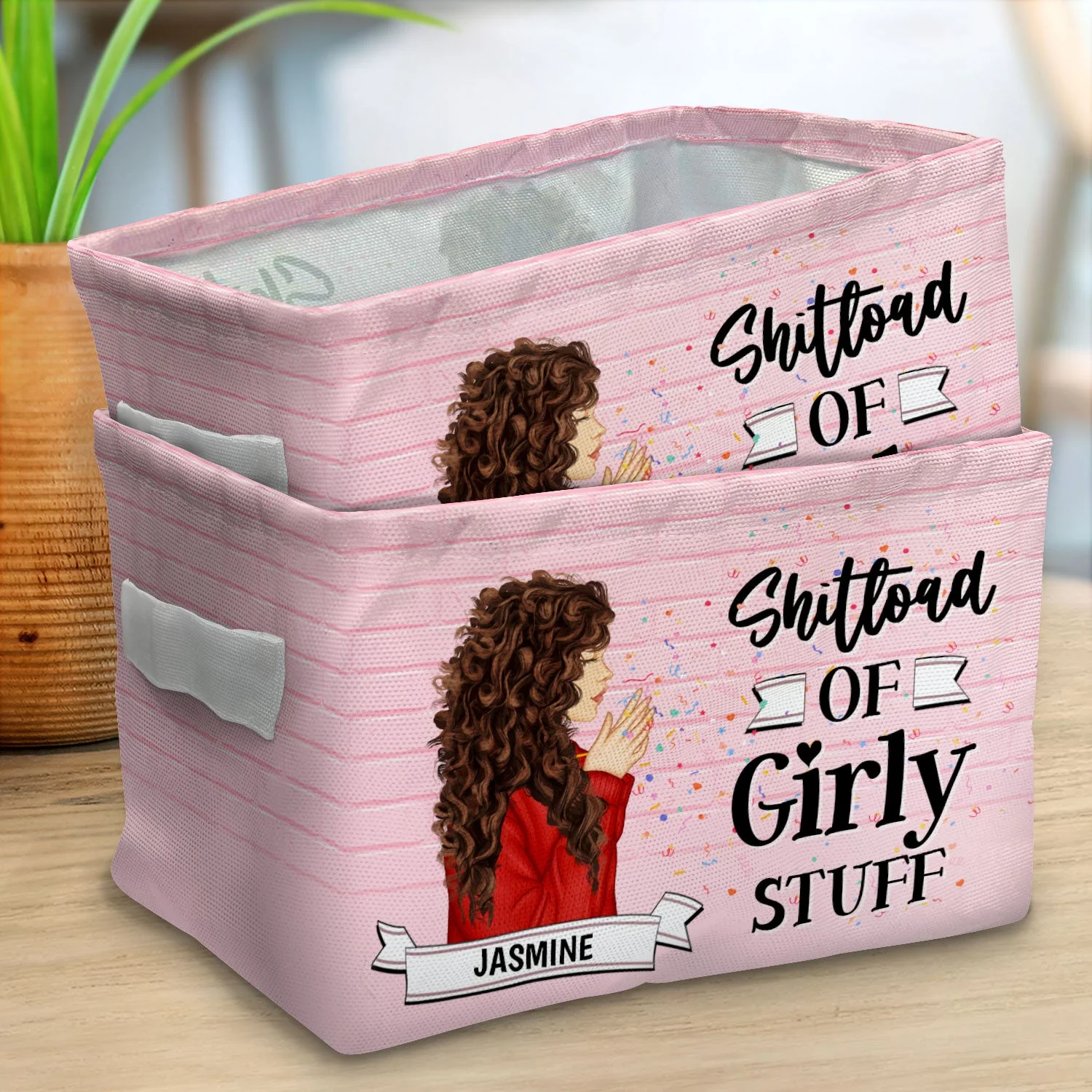 Girly Stuff - Gift For Yourself, Gift For Women - Personalized Storage Box - Image 2