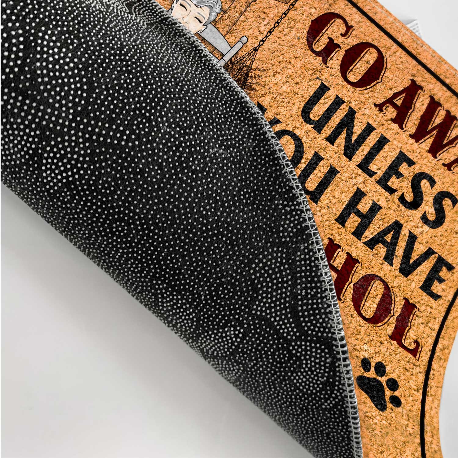 Go Away Unless You Have Alcohol And Dog Treats - Anniversary, Birthday, Home Decor Gift For Spouse, Lover, Husband, Wife, Boyfriend, Girlfriend, Couple, Pet Lovers - Personalized Custom Doormat - Image 3