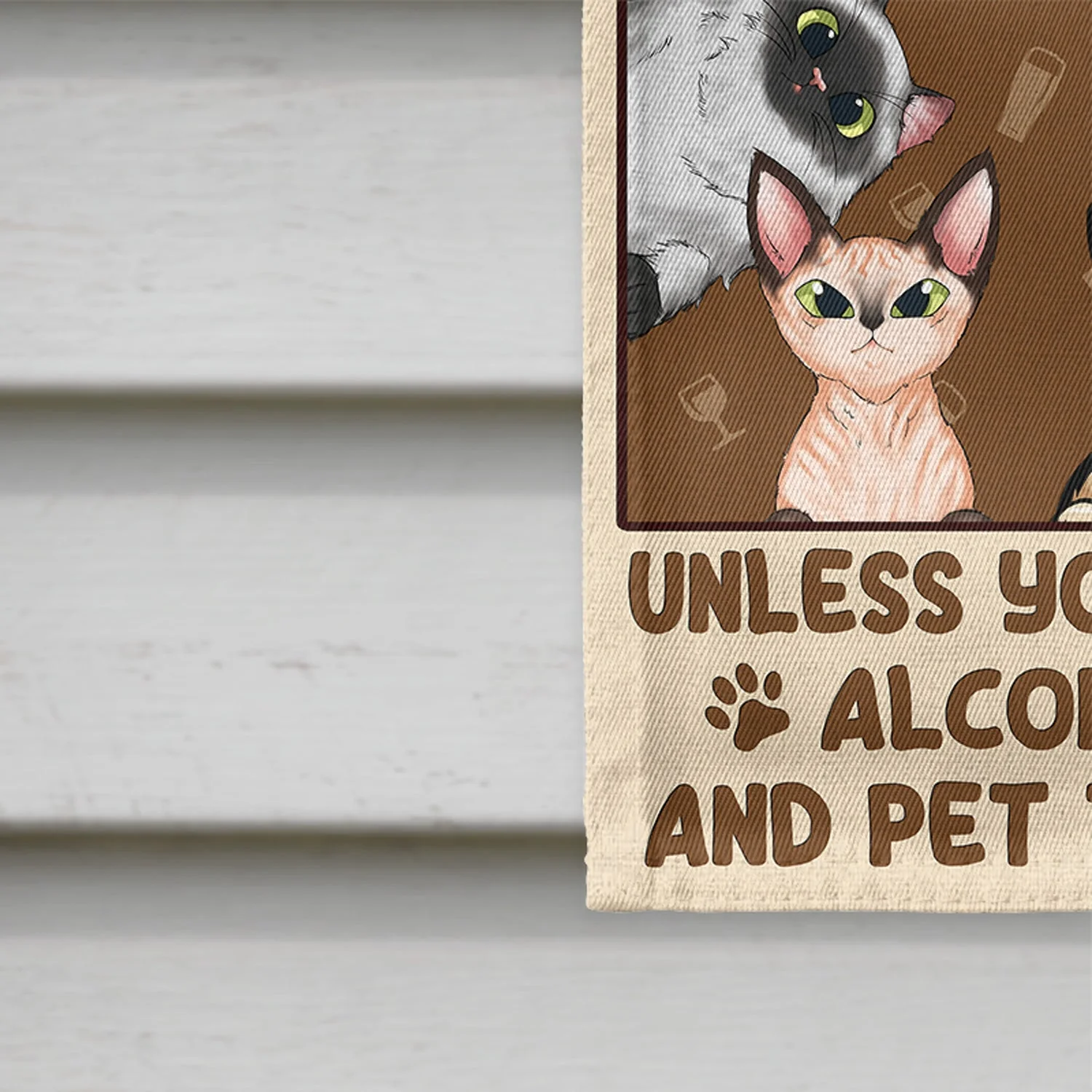 Go Away Unless You Have Alcohol And Dog Treats Cat Treats Pet Treats - Birthday, Housewarming Gift For Dog Lovers & Cat Lovers - Personalized Custom Flag - Image 4