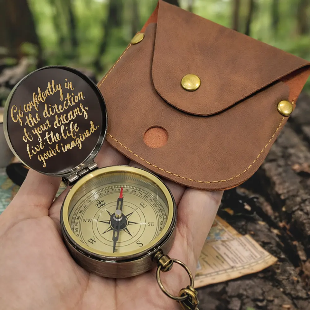 Go Confidently In The Direction Of Your Dreams Horse - Personalized Engraved Brass Compass - Image 4