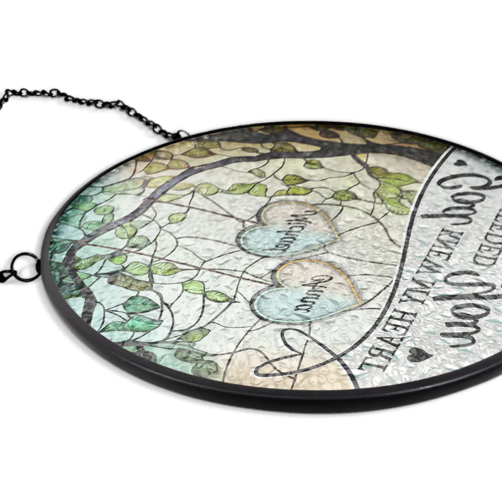 God Gave Me You Couple The Date We Became Mr. & Mrs. - Personalized Stained Glass Window Hanging Suncatcher - Image 5