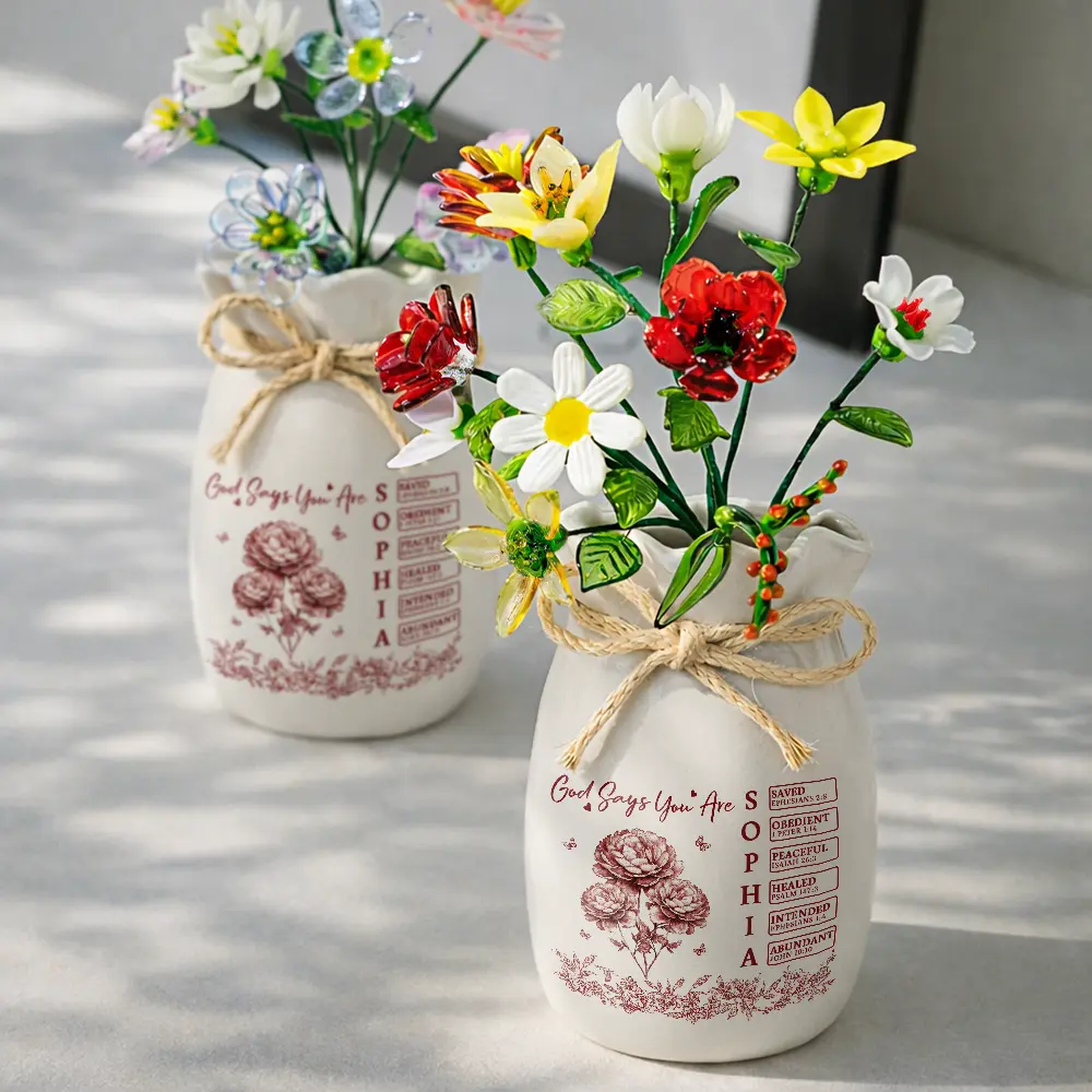 God Says You Are - Personalized Glass Birth Month Flower - Image 3