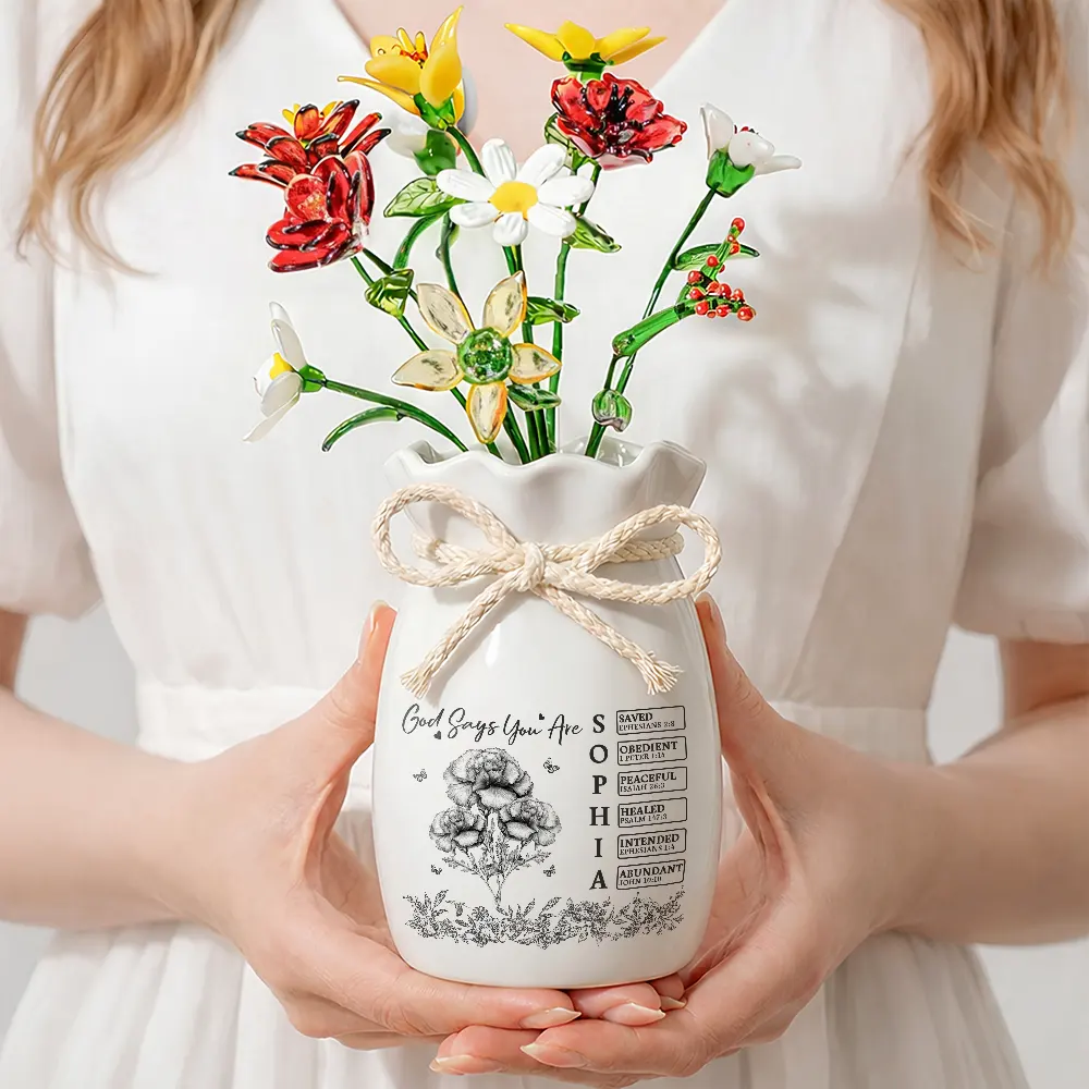 God Says You Are - Personalized Glass Birth Month Flower - Image 4