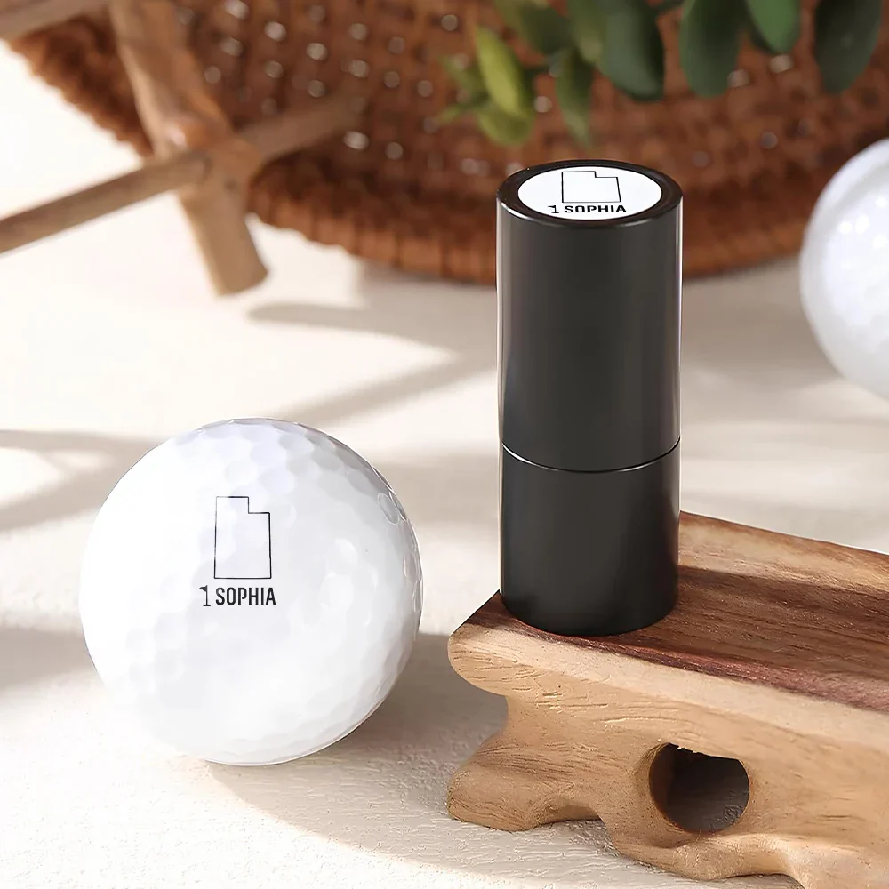 Golf Makes Me Happy - Personalized Golf Ball Stamp With Metal Storage Box - Image 3
