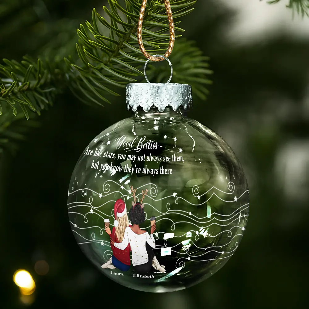 Good Friends Are Like Stars - Personalized Ball Ornament - Image 2