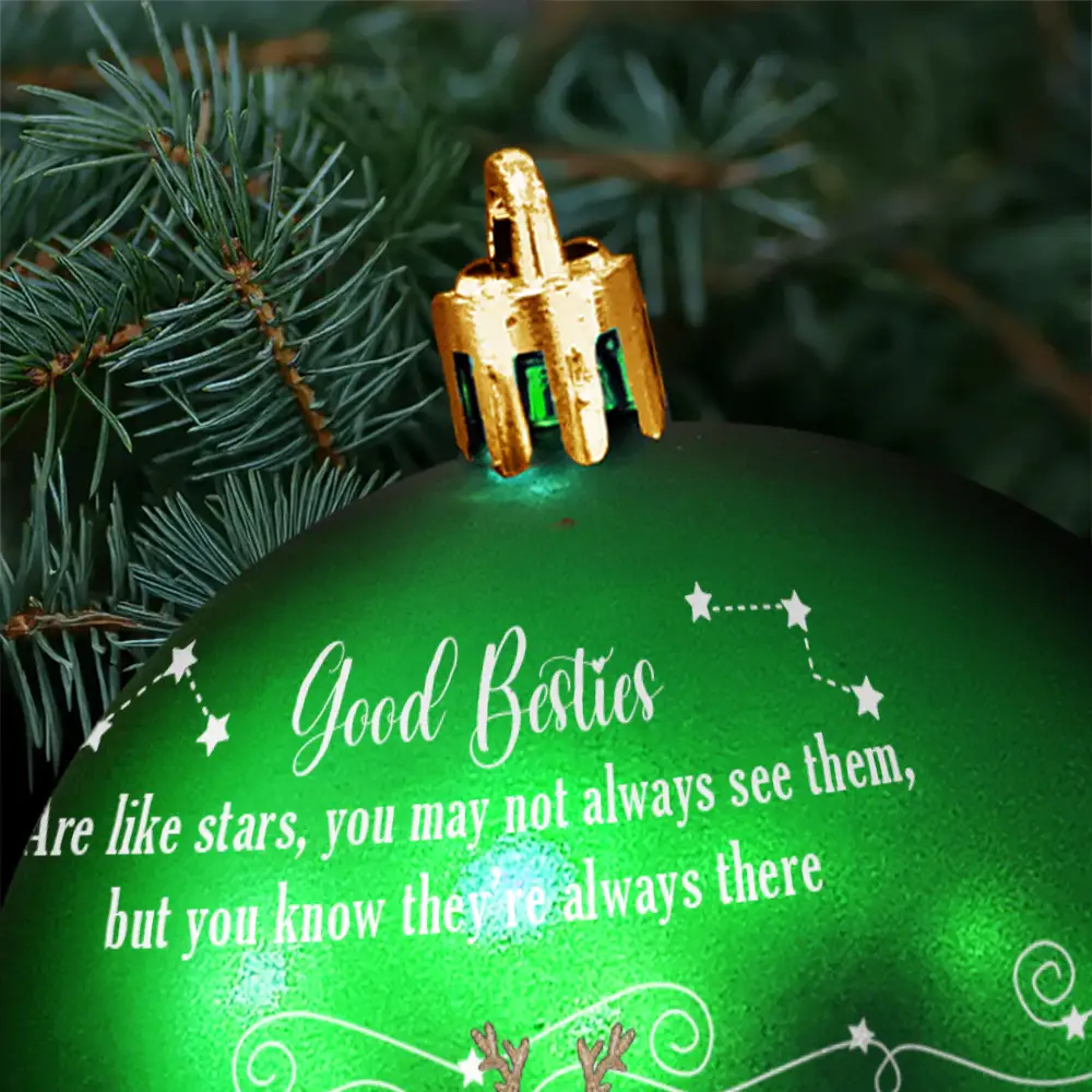 Good Friends Are Like Stars - Personalized Ball Ornament - Image 5