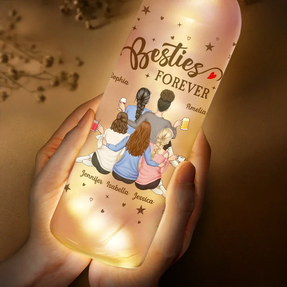 Good Friends Are Like Stars - Personalized Bottle Light - Image 3