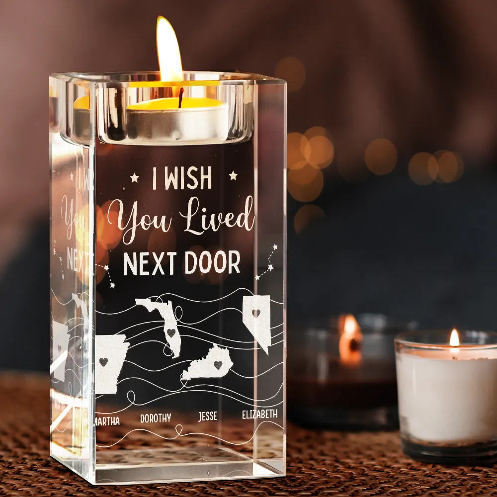 Good Friends Are Like Stars - Personalized Crystal Candle Holder - Image 3