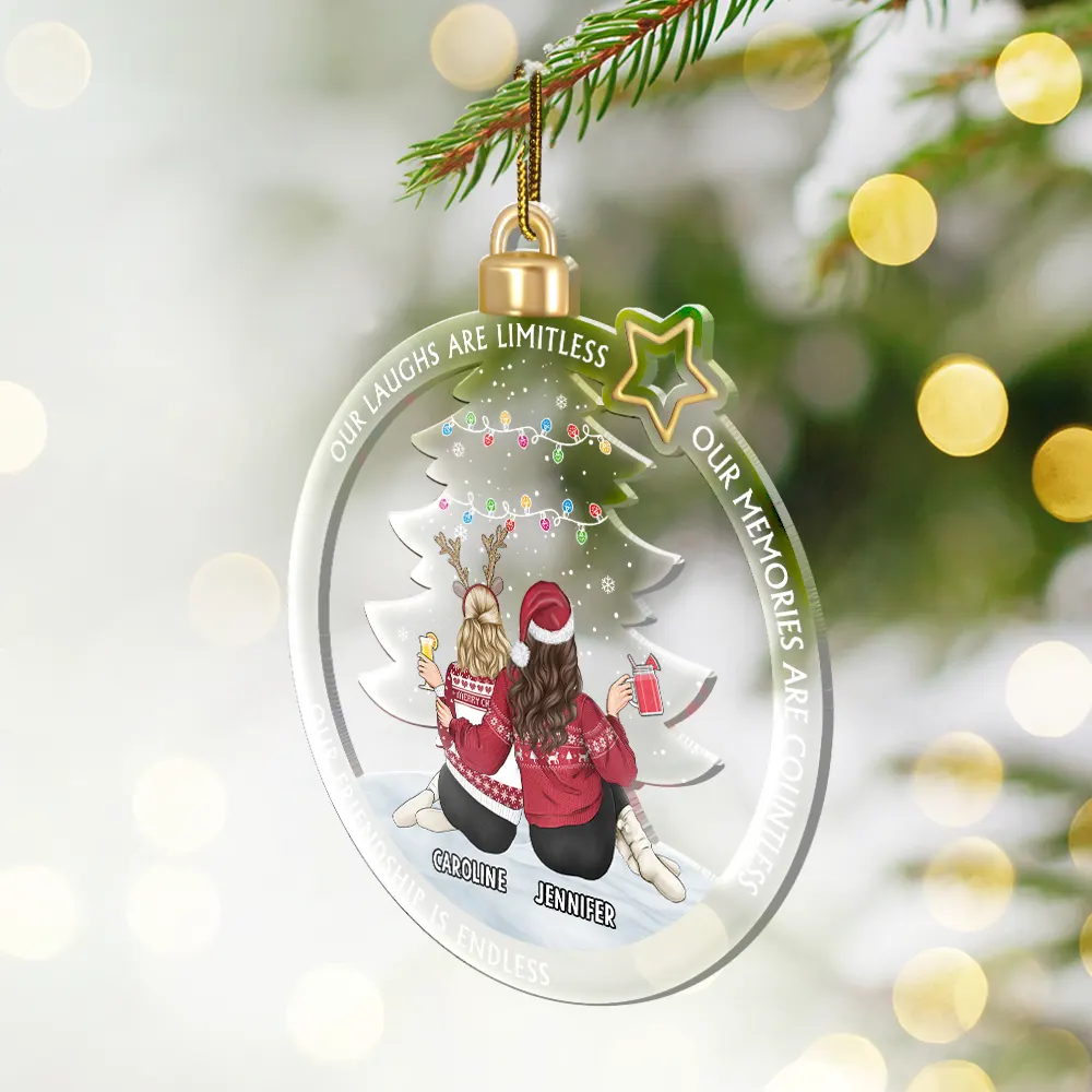 Good Friends Are Like Stars - Personalized Cutout Acrylic Ornament - Image 2
