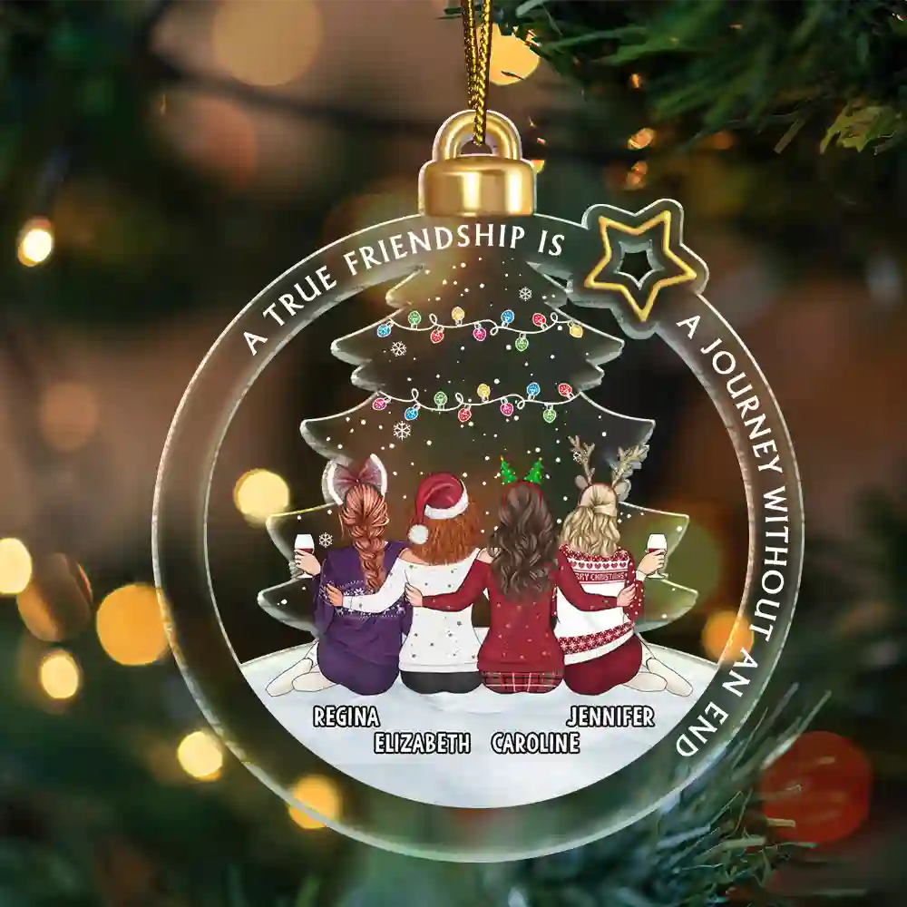 Good Friends Are Like Stars - Personalized Cutout Acrylic Ornament - Image 3