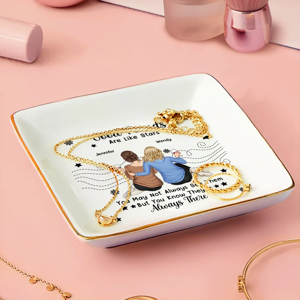 Good Friends Are Like Stars - Personalized Ring Dish - Image 3