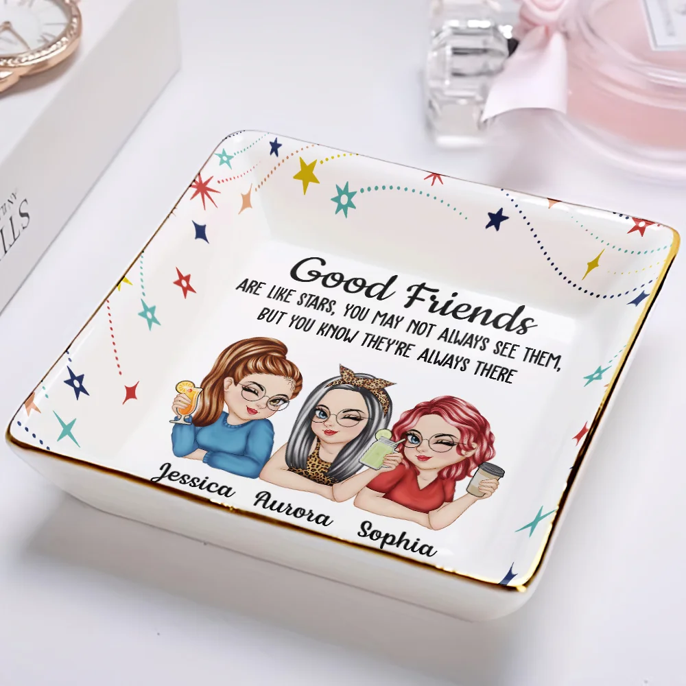 Good Friends Like Stars - Personalized Ring Dish - Image 2