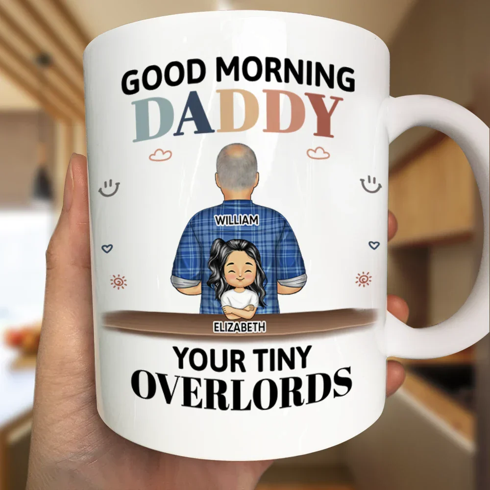 Good Morning Your Tiny Overlord - Personalized Mug - Image 3