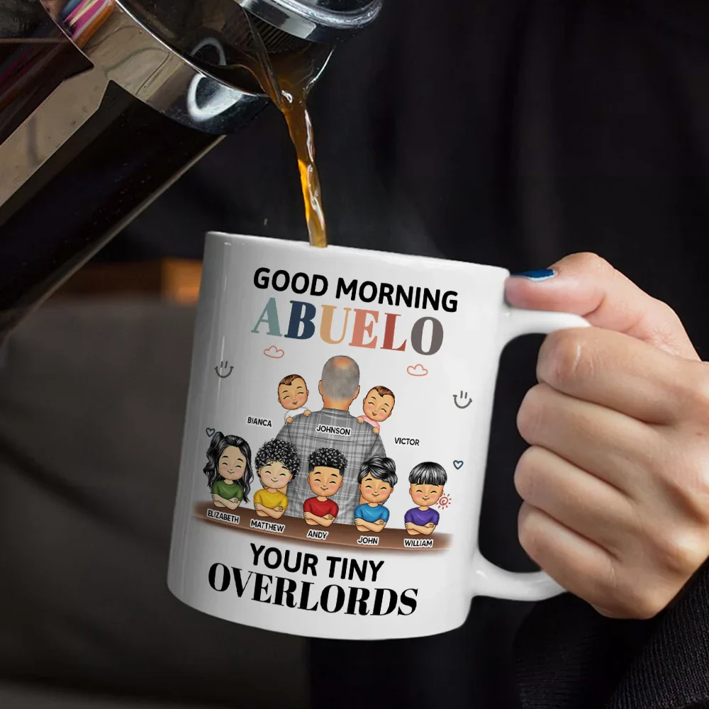 Good Morning Your Tiny Overlord - Personalized Mug - Image 5