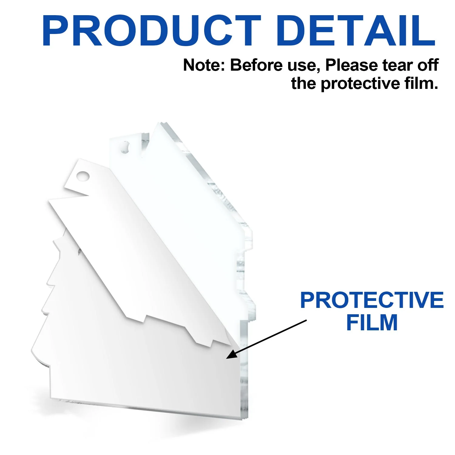 Gradient Our First Christmas - Gift For Couples - Personalized Custom Shaped Acrylic Ornament - Image 6