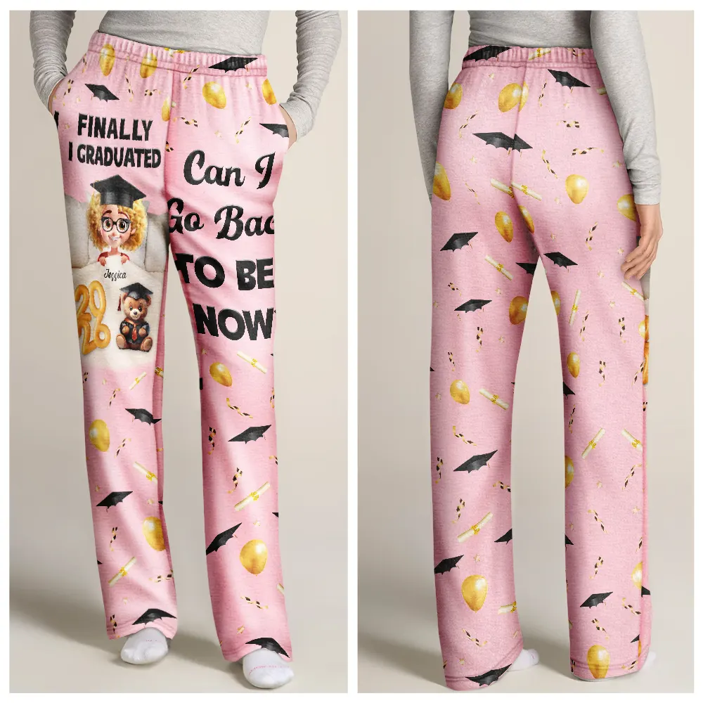 Graduated Can I Go Back To Bed Now - Personalized Sweatpants - Image 3