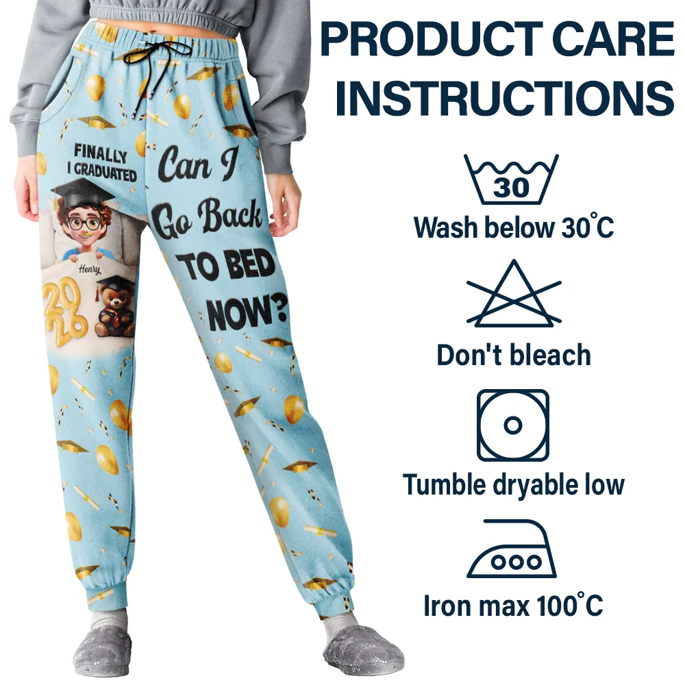 Graduated Can I Go Back To Bed Now - Personalized Sweatpants - Image 5