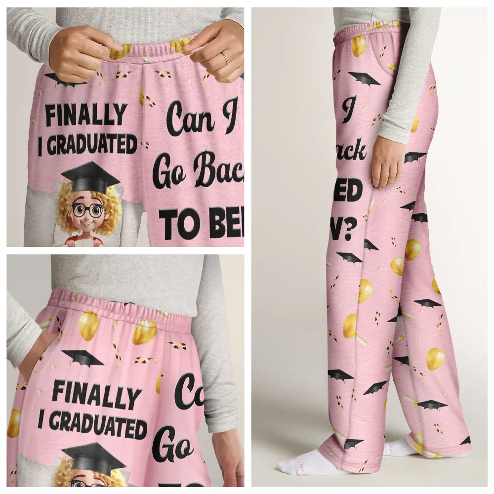 Graduated Can I Go Back To Bed Now - Personalized Sweatpants - Image 7