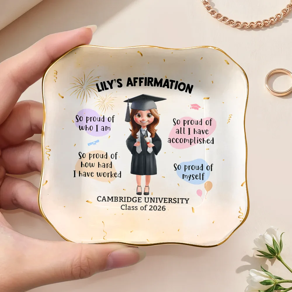 Graduation Affirmation - Personalized Ring Dish - Image 3