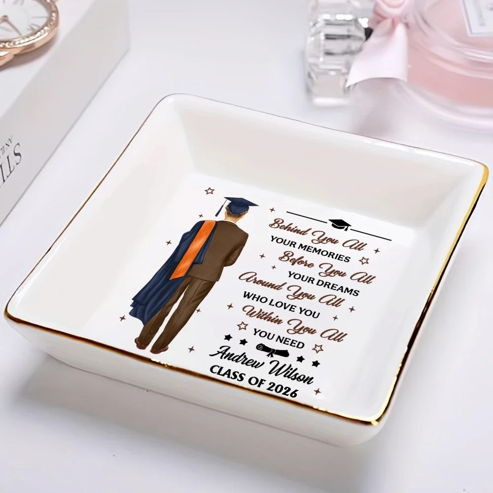 Graduation Behind You All Your Memories - Personalized Ring Dish - Image 2