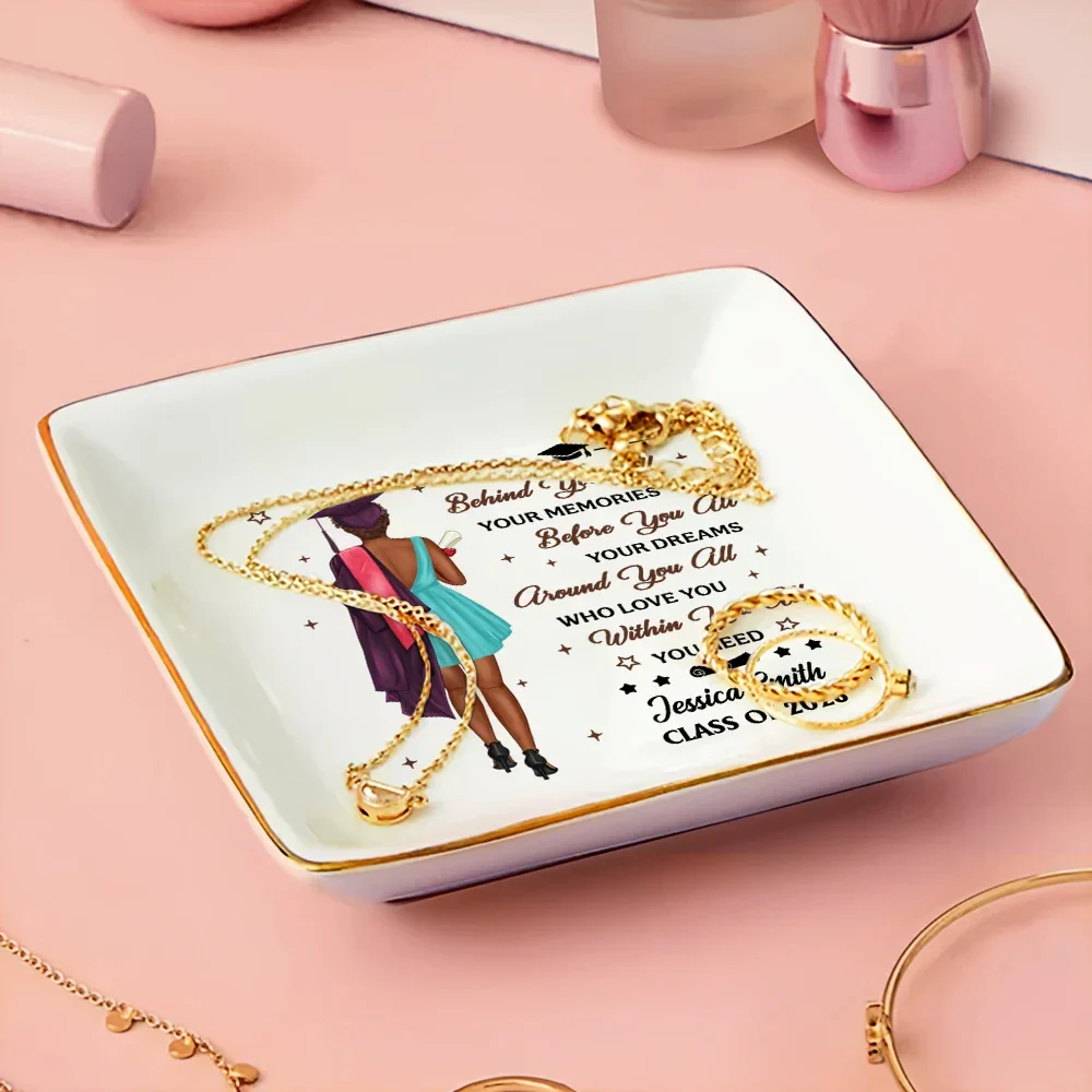 Graduation Behind You All Your Memories - Personalized Ring Dish - Image 3