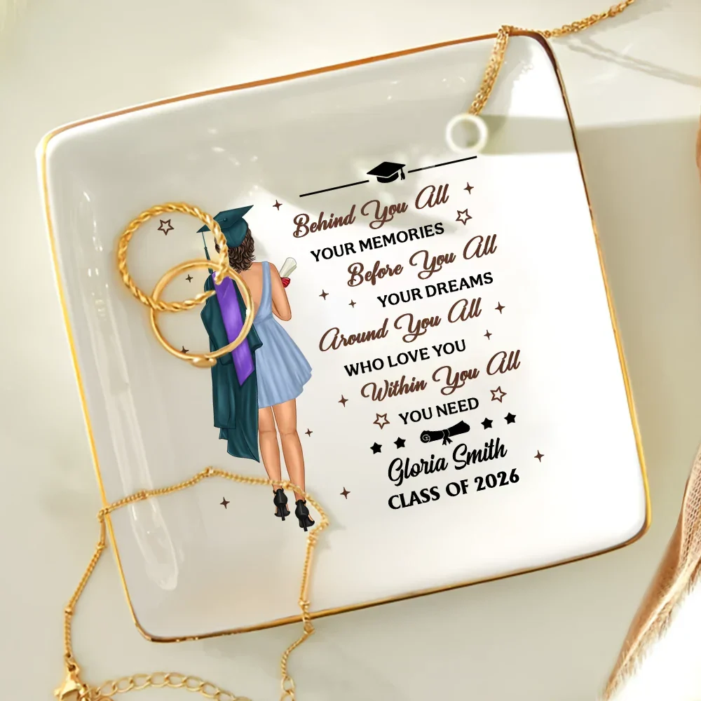 Graduation Behind You All Your Memories - Personalized Ring Dish - Image 4