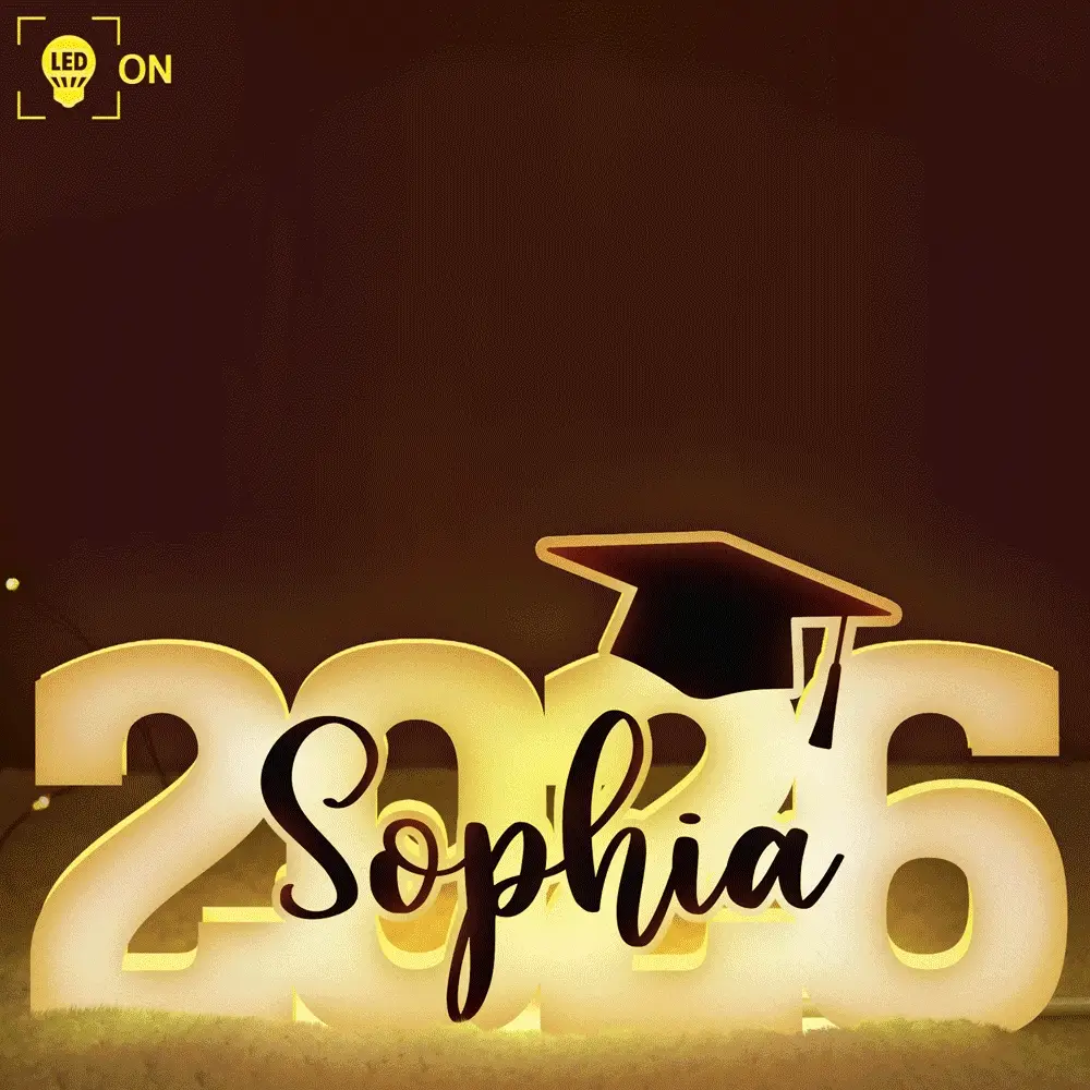Graduation Year - Personalised Custom Shaped Light Box - Image 2