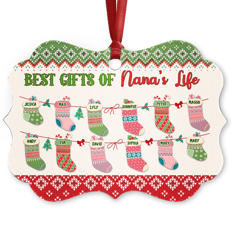 Grandkids Best Gifts Of Life - Gift For Grandparents - Personalized Custom Wooden Ornament, Aluminum Ornament - Image 2