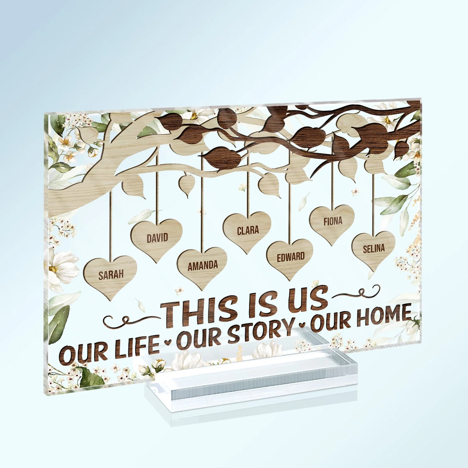 Grandkids Make Life Grand Grandpa Grandma - Gift For Grandparents - Personalized Custom Horizontal Rectangle Acrylic Plaque - Image 2